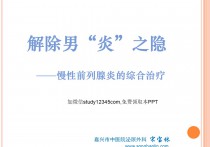 解除男炎之隐慢性前列腺炎的综合治疗PPT