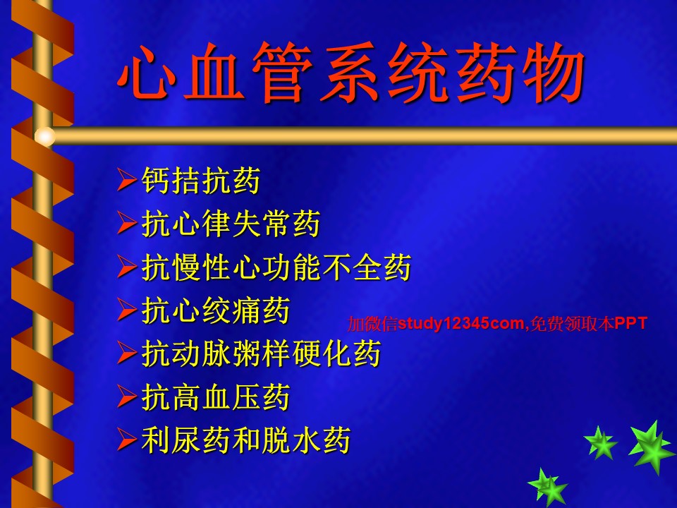 心血管系统药物PPT