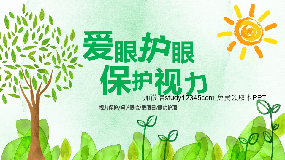 爱眼护眼保护视力PPT