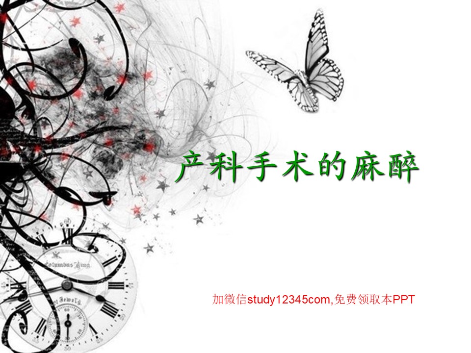 产科手术的麻醉PPT