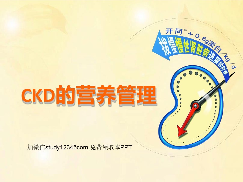 CKD的营养管理PPT