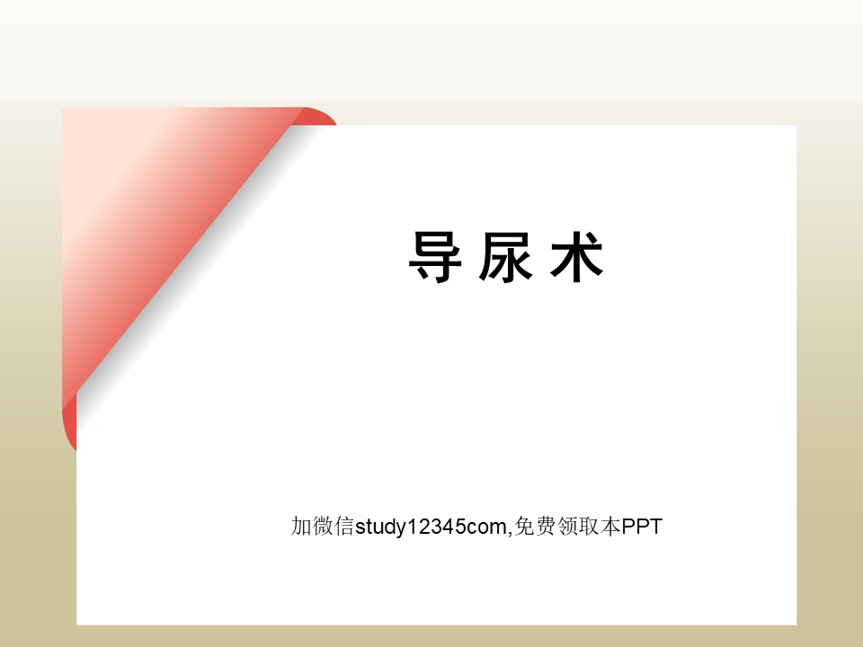 导尿术PPT