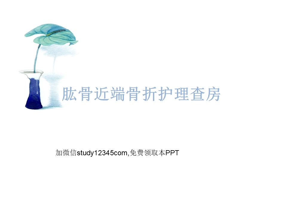 肱骨近端骨折护理查房PPT
