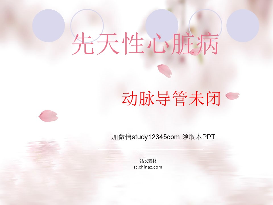 先天性心脏病动脉导管未闭护理查房PPT