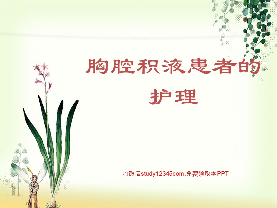 胸腔积液患者的护理查房PPT