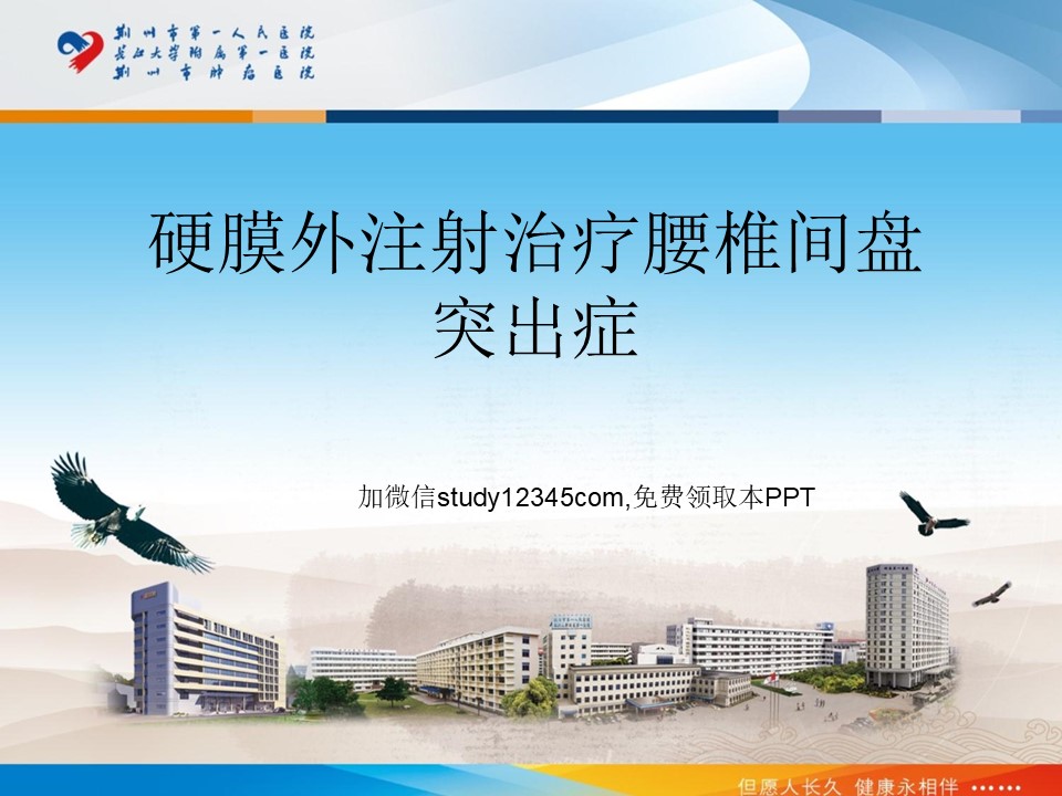 硬膜外注射治疗腰椎间盘突出症PPT