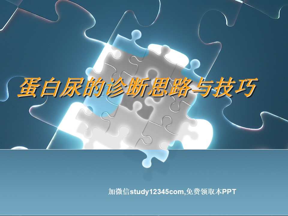 蛋白尿的诊断思路与技巧PPT