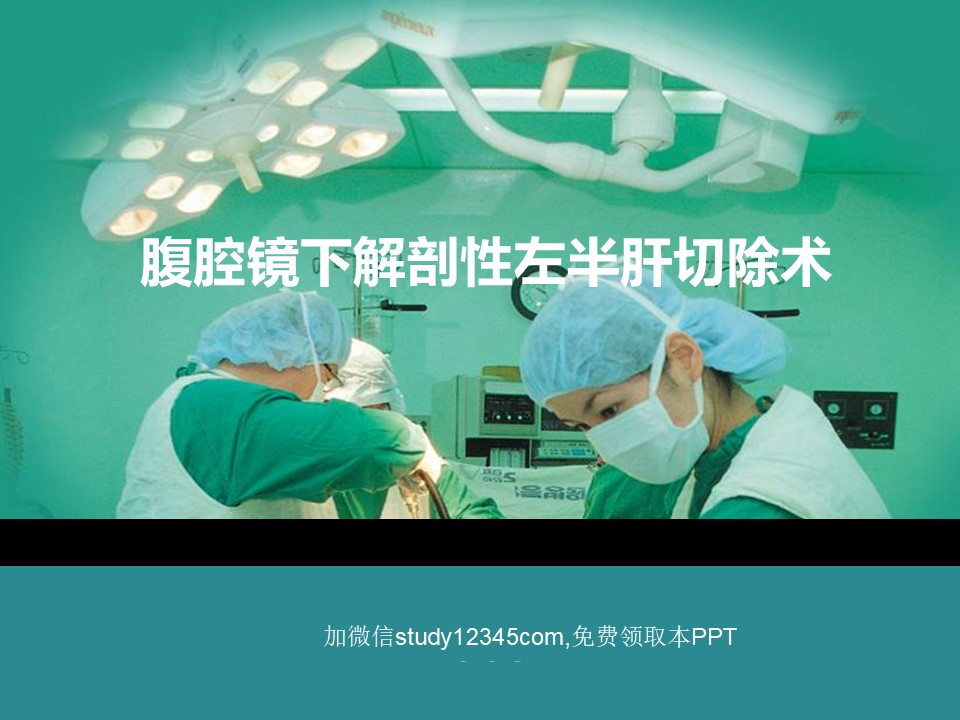 腹腔镜下解剖性左半肝切除术PPT