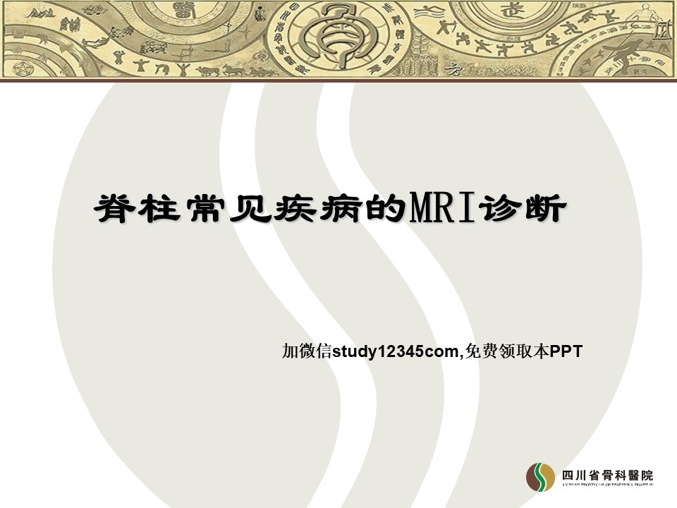 脊柱常见疾病的MRI诊断PPT