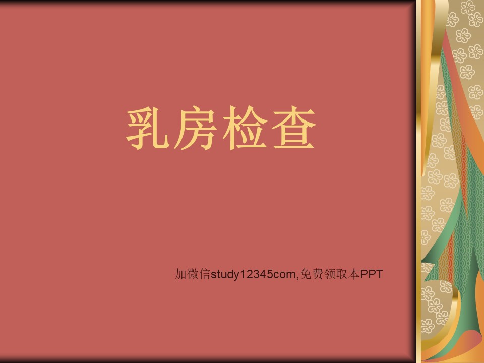 乳房检查PPT