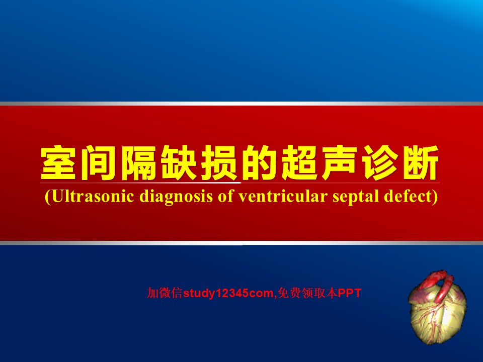室间隔缺损的超声诊断2PPT