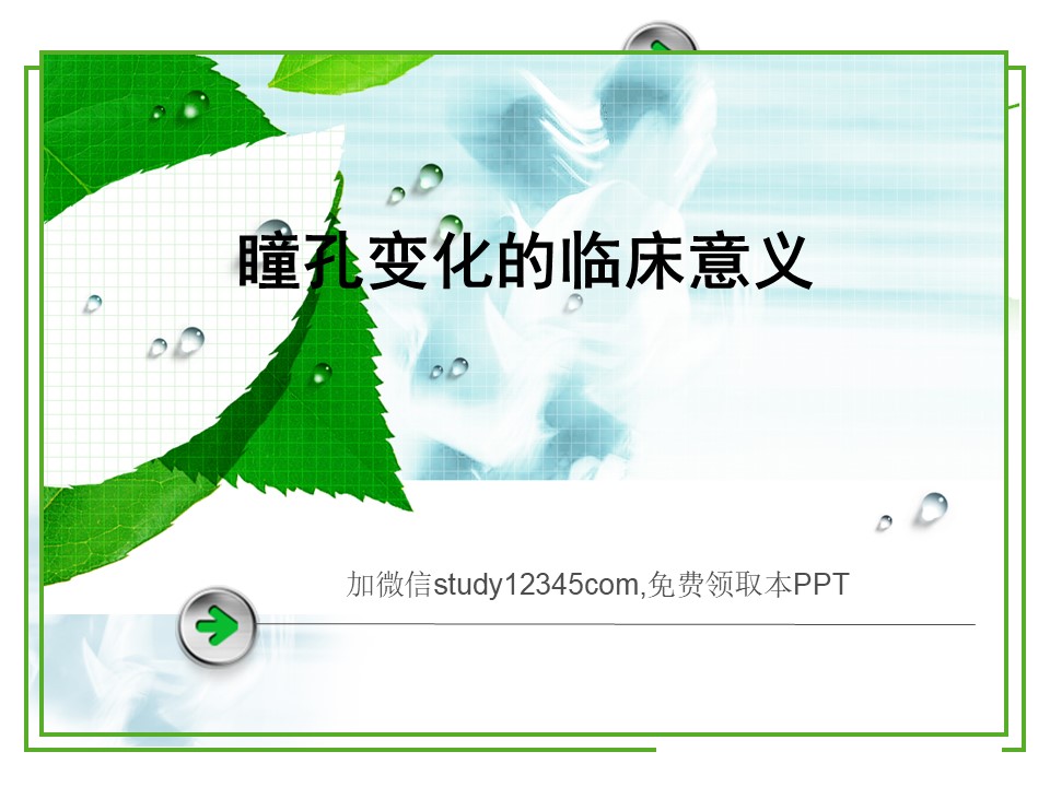 瞳孔变化的临床意义PPT