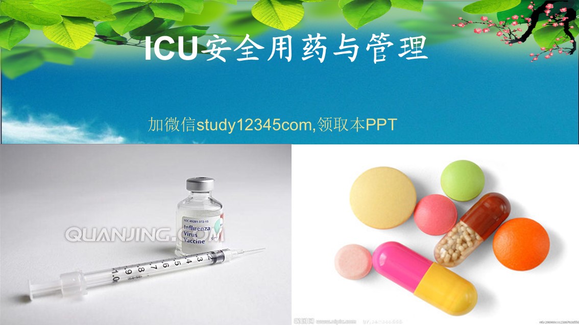 ICU安全用药与管理PPT