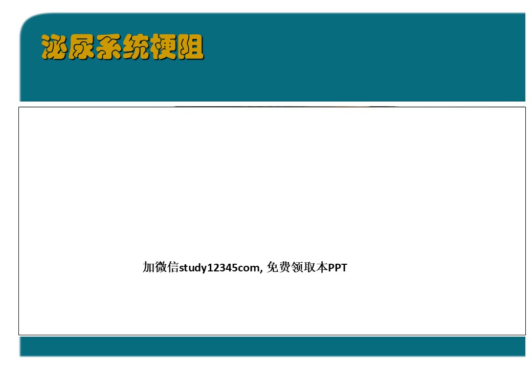 泌尿系统梗阻PPT