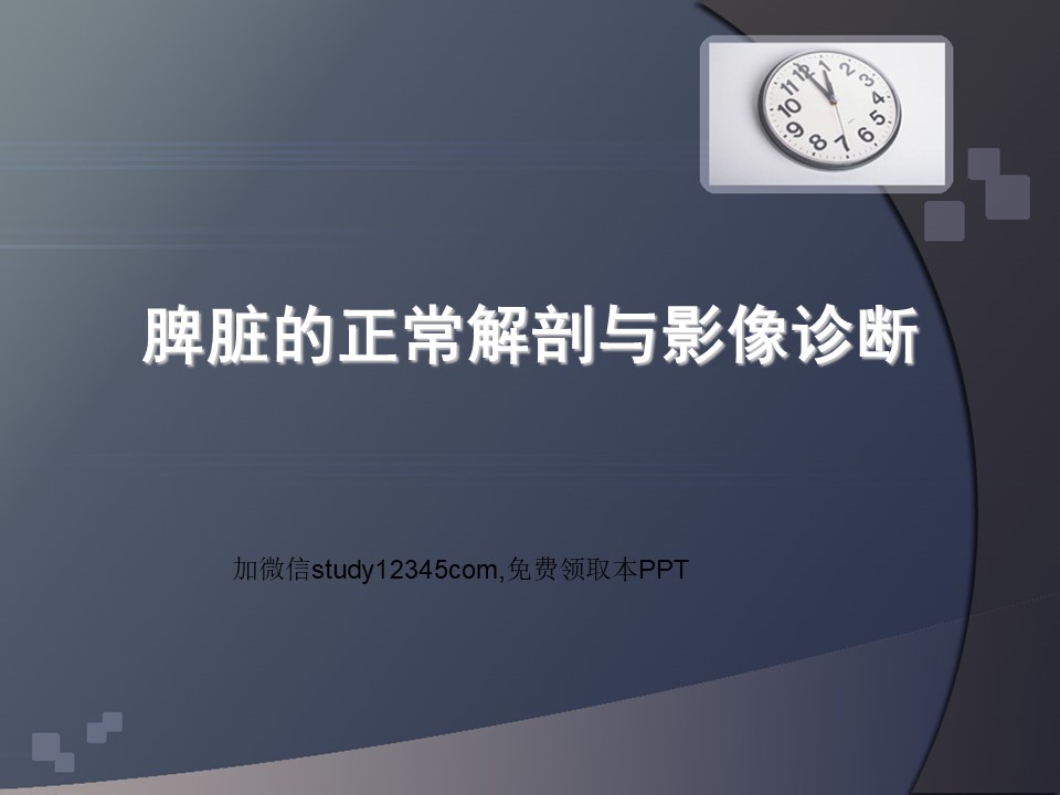 脾脏的正常解剖与影像诊断PPT
