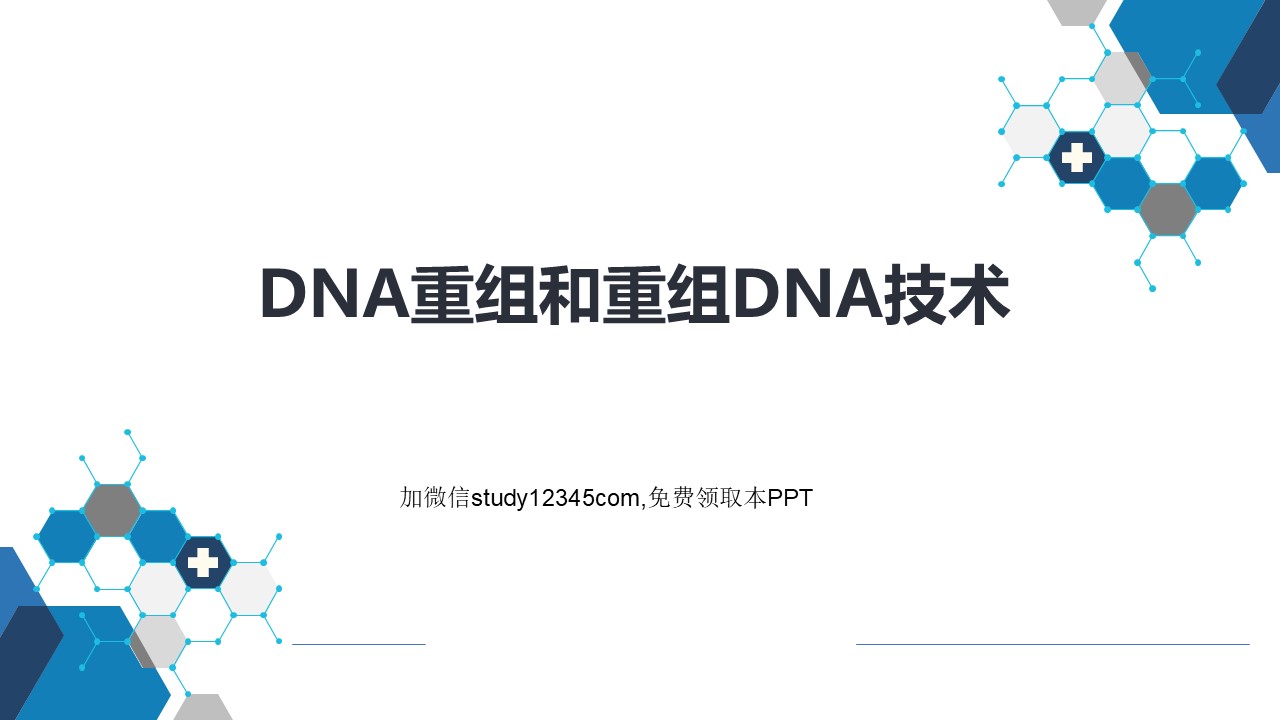 DNA重组和重组DNA技术PPT