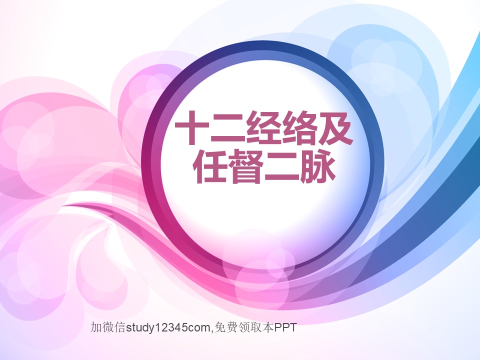 十二经络及任督二脉PPT